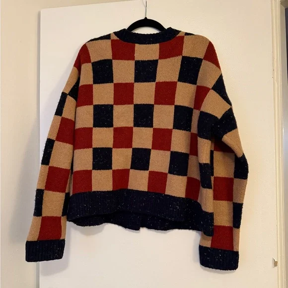 Madewell Checkered Colburne Cardigan Sweater in Coziest Textured Yarn - Picture 5 of 8